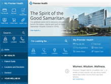Tablet Screenshot of premierhealth.com